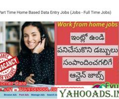 Full Time / Part Time Home Based Data Entry Jobs