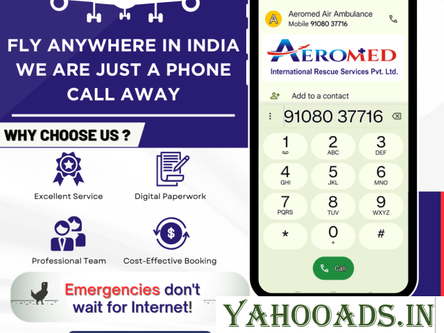 Aeromed Air Ambulance Service in Mumbai - Lots of Medical Solutions Provided - 1