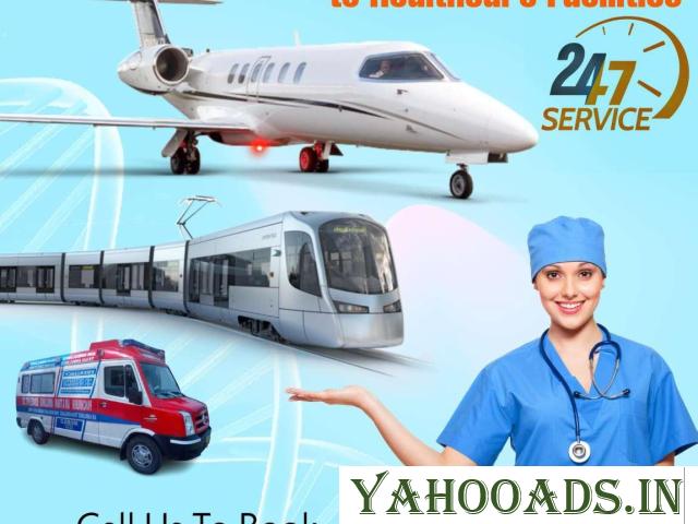 Take Advanced Panchmukhi Air Ambulance Services in Guwahati with Medical Assistance - 1