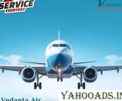 Hire Life-saving Vedanta Air Ambulance Service in Siliguri with ICU Support