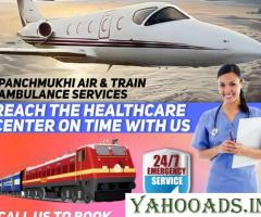 Use Most Affordable Panchmukhi Air and Train Ambulance Services in Indore with Medical